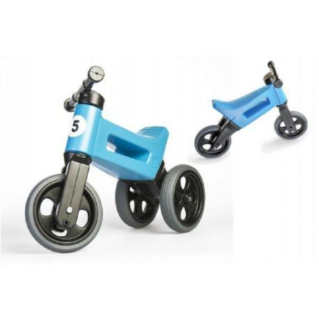 Odrážedlo FUNNY WHEELS NEW SPORT 2v1 modré výška sedadla nastavitelná 28/31cm nosnost 50kg 18m+